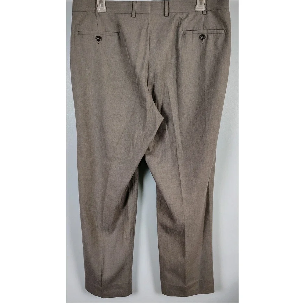 Lauren Ralph Lauren Mens 38x32 Pleated Dress Pants Brown Preppy old money